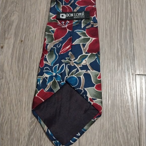 Don Loper Accessories Don Loper Of California Floral Print Red Blue